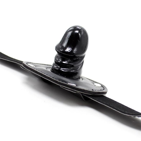 Latetobed Bdsm Line Locking Short 5 cm Penis Gag Ball Black