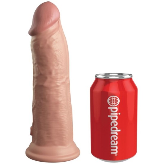 King Cock ELITE - REĀLISTS DILDO VIBRĒŠANAS & SILIKONS 20,3 CM