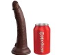 King Cock ELITE - REĀLISTS SILIKONA DILDO 17,8 CM BRŪNA