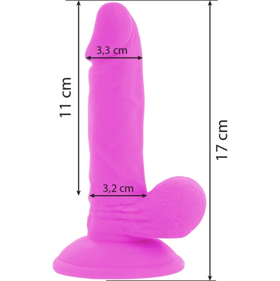 Diversia ELASTĪGS Vibrējošs Dildo 17 CM - violets