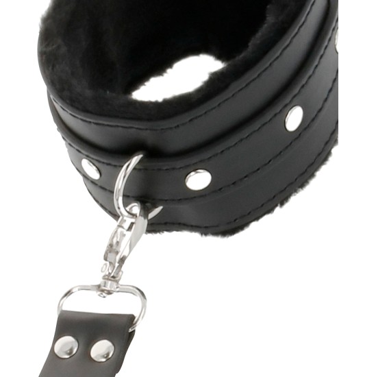 Darkness Bondage DARKNESS - LEATHER HANDCUFFS FOR FOOT AND HANDS BLACK