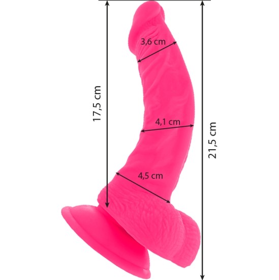 Diversia Elastīgs Vibrējošs Dildo 21,5 CM - rozā