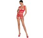 Passion Woman Bodystockings PASSION WOMAN BS089 RED BODYSTOCKING VIENS IZMĒRS