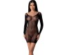 Passion Woman Bodystockings PASSION - BS101 BODYSTOCKING BLACK ONE SIZE