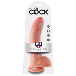 King Cock 9 colių GAIDŽIO KŪNAS SU KAMULIAIS 22,9 CM