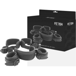 Fetish Submissive Bondage FETISH SUBMISSIVE – ATVIRŲ KOJŲ PADĖTIS SU NOPRENINIU pamušalu RANKINIAIS