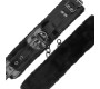 Darkness Bondage DARKNESS - BLACK ADJUSTABLE LEATHER HANDCUFFS WITH PADLOCK