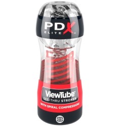 Pdx Elite STROKER VIEWTUBE 2 SPIRĀLĀS KOMPRESIJAS caurspīdīgs