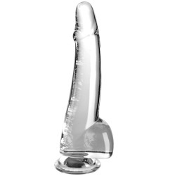 King Cock SELGE - MUNANDIGA DILDO 19 CM LÄBIPAISTV