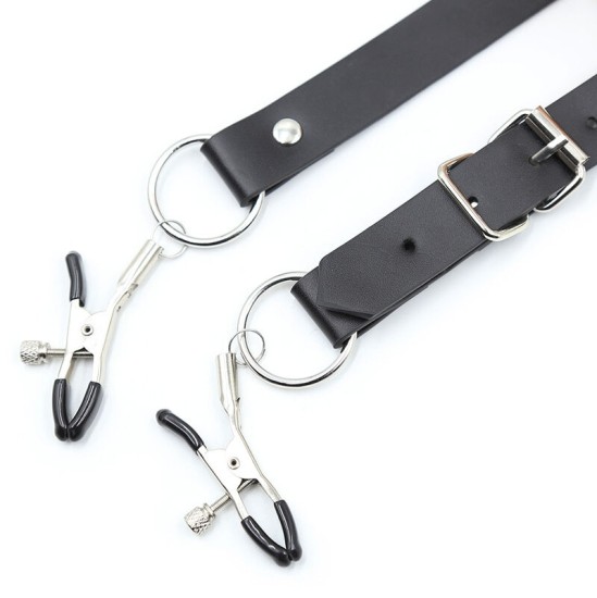 Ohmama Fetish CLITORIS CLAMPS WITH LEG STRAPS