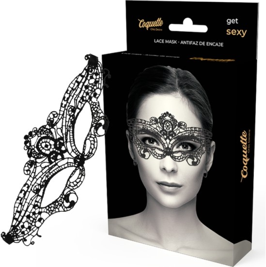 Coquette Accessories COQUETTE CHIC DESIRE - FINE BLACK LACE MASK