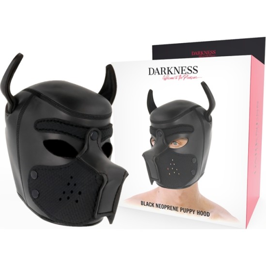 Darkness Bondage DARKNESS - NEOPRENE DOG MASK WITH REMOVABLE MUZZLE M