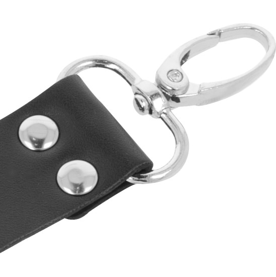 Darkness Bondage DARKNESS - LEATHER HANDCUFFS FOR FOOT AND HANDS BLACK