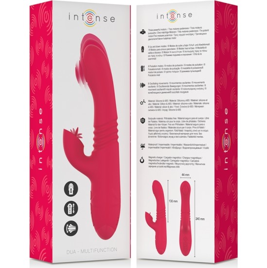 Intense Fun INTENSE - DUA MULTIFUNCTION RECHARGEABLE VIBRATOR UP & DOWN WITH sarkans TONGUE