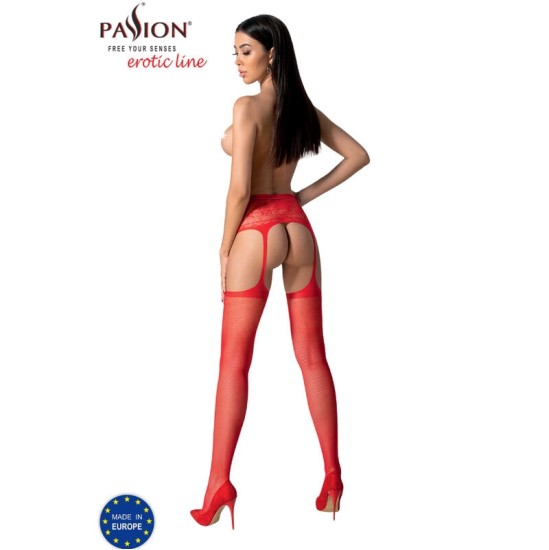 Passion Woman Garter & Stock СТРАСТЬ - S028 КРАСНЫЕ ТРУСИКИ В СТРИПЕ, ОДИН РАЗМЕР