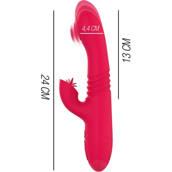 Intense Fun INTENSE - DUA MULTIFUNCTION RECHARGEABLE VIBRATOR UP & DOWN WITH sarkans TONGUE