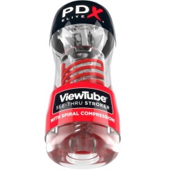 Pdx Elite STROKER VIEWTUBE 2 SPIRALINĖ SUspaudimo SKAIDRUS