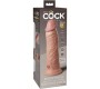 King Cock ELITE - REĀLISTS DILDO VIBRĒŠANAS & SILIKONS 20,3 CM