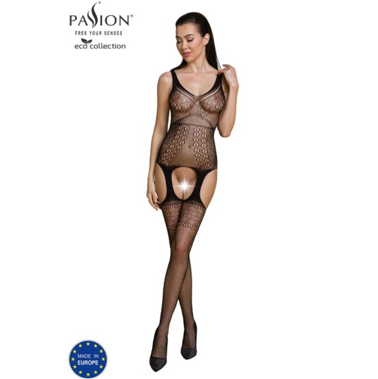 Passion Woman Bodystockings PASSION - ECO COLLECTION BODYSTOCKING ECO BS010 BLACK