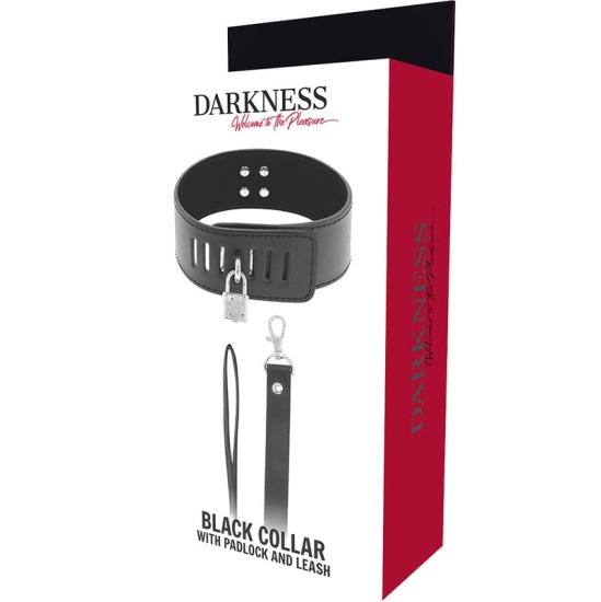 Darkness Bondage DARKNESS - BDSM COLLAR WITH BLACK LOCK