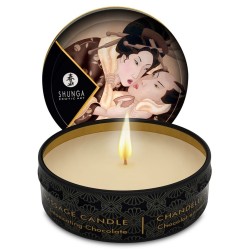 Shunga Candles СЮНГА - МИНИ-ЛАСКИ ПРИ СВЕЧАХ ШОКОЛАДНАЯ МАССАЖНАЯ СВЕЧА 30 МЛ