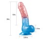 Lovetoy Dildo Dazzle Studs 8 roosa ja sinine