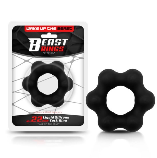 Beast Rings Cock Ring Liquid Silicone 2.2 cm Black