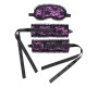 Bondage Play Rimba Bondage Satin Look Handcuffs with Mask Purple