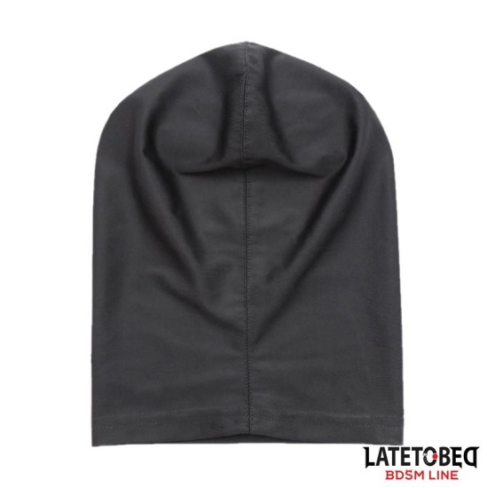 Latetobed Bdsm Line Pilna pārsega kapuce ar rāvējslēdzēju mutē