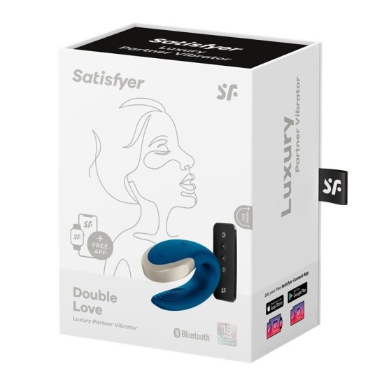 Satisfyer Double Love Luxury Partner vibrators ar APP Blue