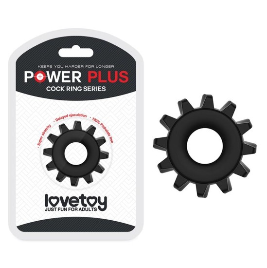 Lovetoy Кольцо для пениса Power Plus, черное