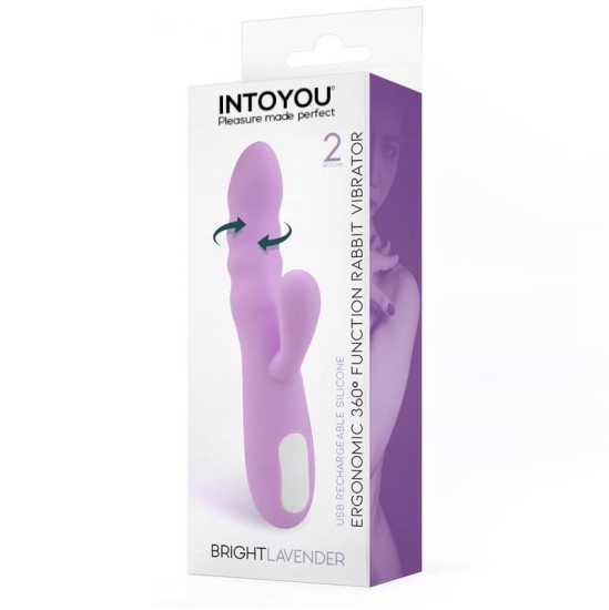 Intoyou Brightlavender Vibe un Rotator Double Motor 360 USB silikons