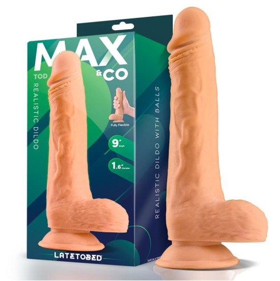 Max & Co Tod Realistic Dildo with Testicles 9 Flesh