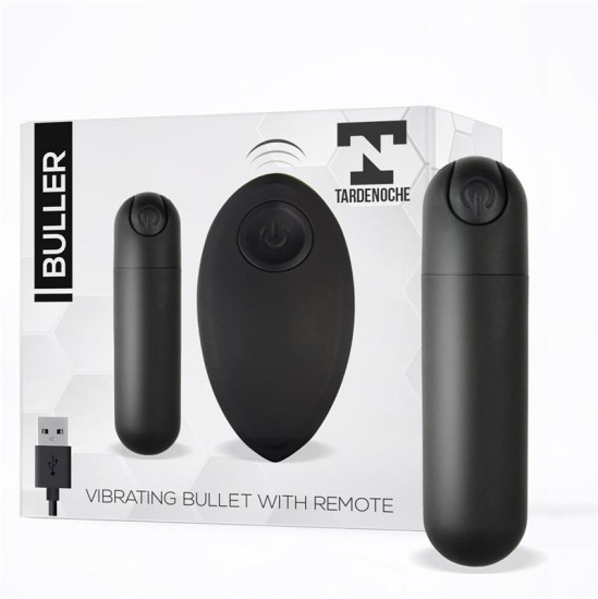 Tardenoche Buller Vibrating Bullet kaugjuhtimispult USB silikoonmust