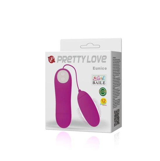 Prettylove Diezgan mīlestības vibrējošā ola Eunice Purple