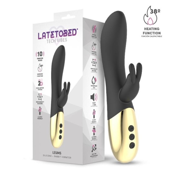 Latetobed Leums Rabbit Vibe ar Warming Functio G Spot Magnetic USB