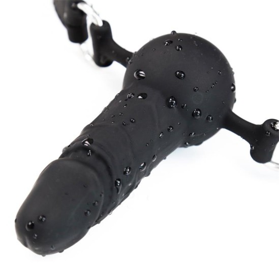 Latetobed Bdsm Line Silikoonist Dildo Gag Ball Reguleeritav 36-52 cm