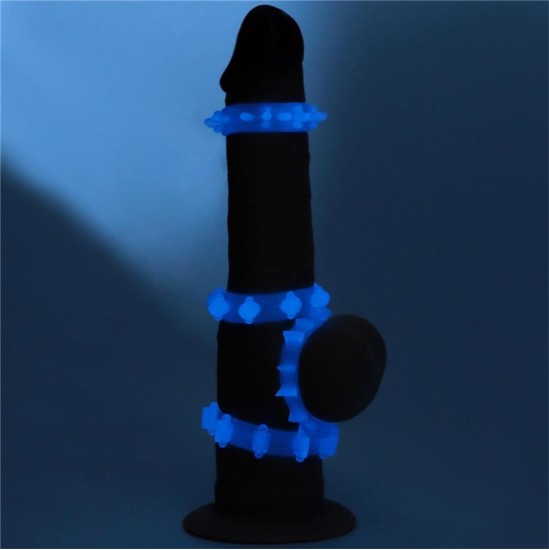 Lovetoy Lumino Play Set 4 Penio Ring Blue Light