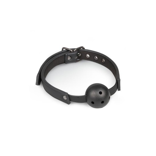 Easytoys Ball Gag ar PVC bumbu - melns