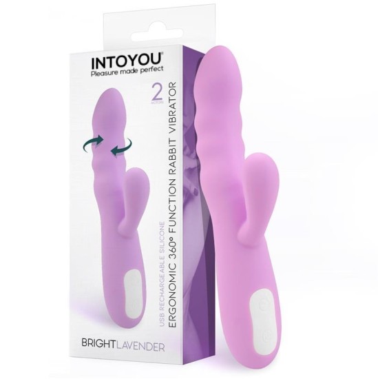 Intoyou Brightlavender Vibe un Rotator Double Motor 360 USB silikons