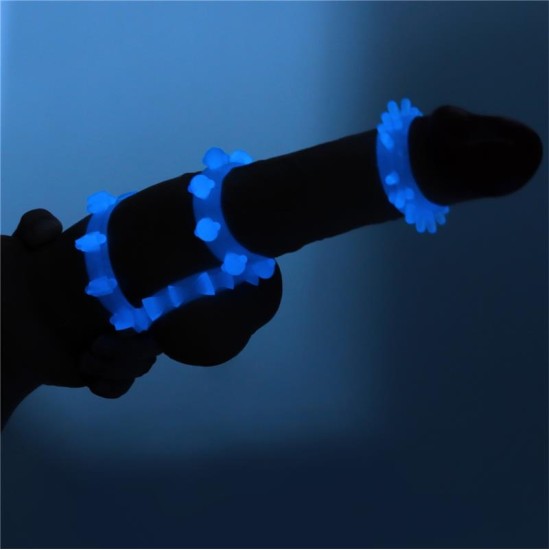 Lovetoy Lumino Play Set 4 Penio Ring Blue Light