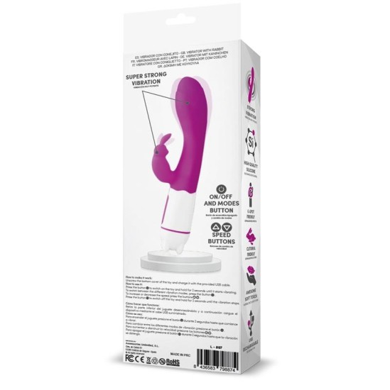 Latetobed Tonny USB vibrators G Spot 36 funkcijas Silikona violets