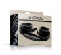 Intoyou Black Shadow Vegan Leather Cuffs with Handle