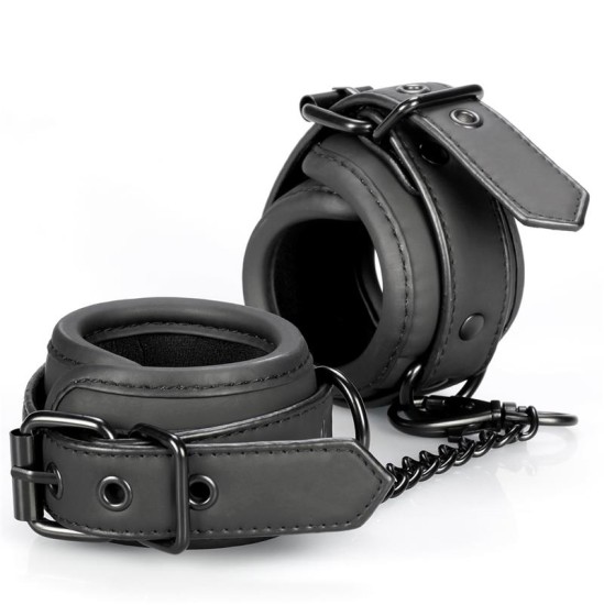 Intoyou Black Shadow Handcuffs Vegan Leather