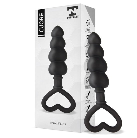 Tardenoche Cuore Anal Plug Silicone Black