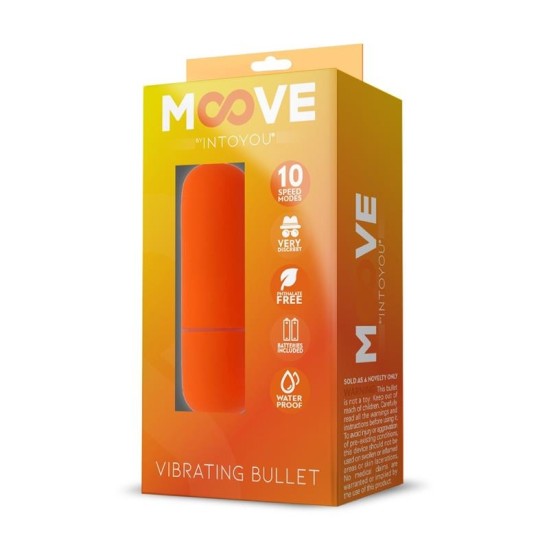 Moove Vibrating Bullet 10 Speeds Orange