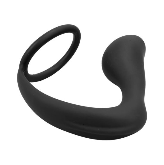 Tardenoche Randal Butt Plug with Penis Ring Silicone Black