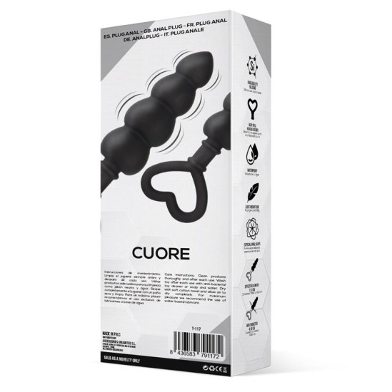 Tardenoche Cuore Anal Plug Silicone Black