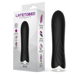 Latetobed Bilie Easy Quick Vibrating Bullet Silikona melns