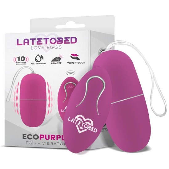 Latetobed Ecopurple vibrējošā ola ar tālvadības pulti